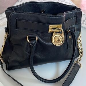 Michael kors black leather bag